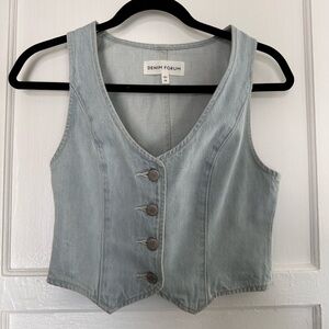 Denim Forum Light Blue V-Neck Top